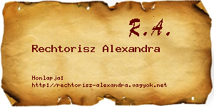 Rechtorisz Alexandra névjegykártya